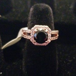 Black colored stone ring